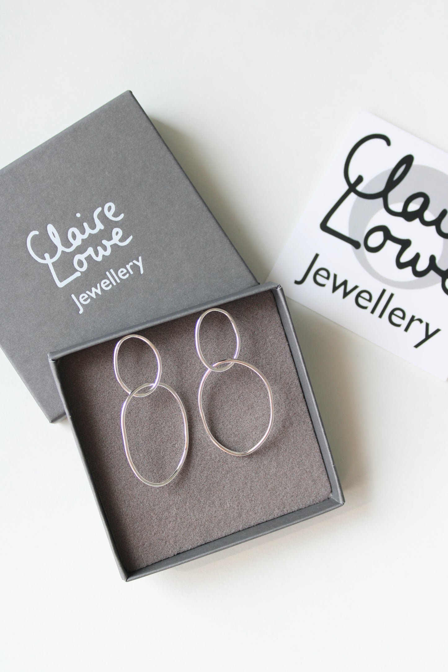 Double Pebble Earrings Large