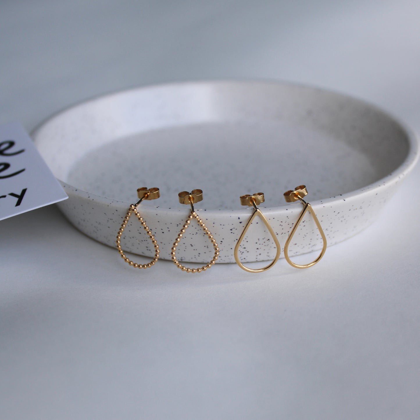 Teardrop Studs - Gold Plate