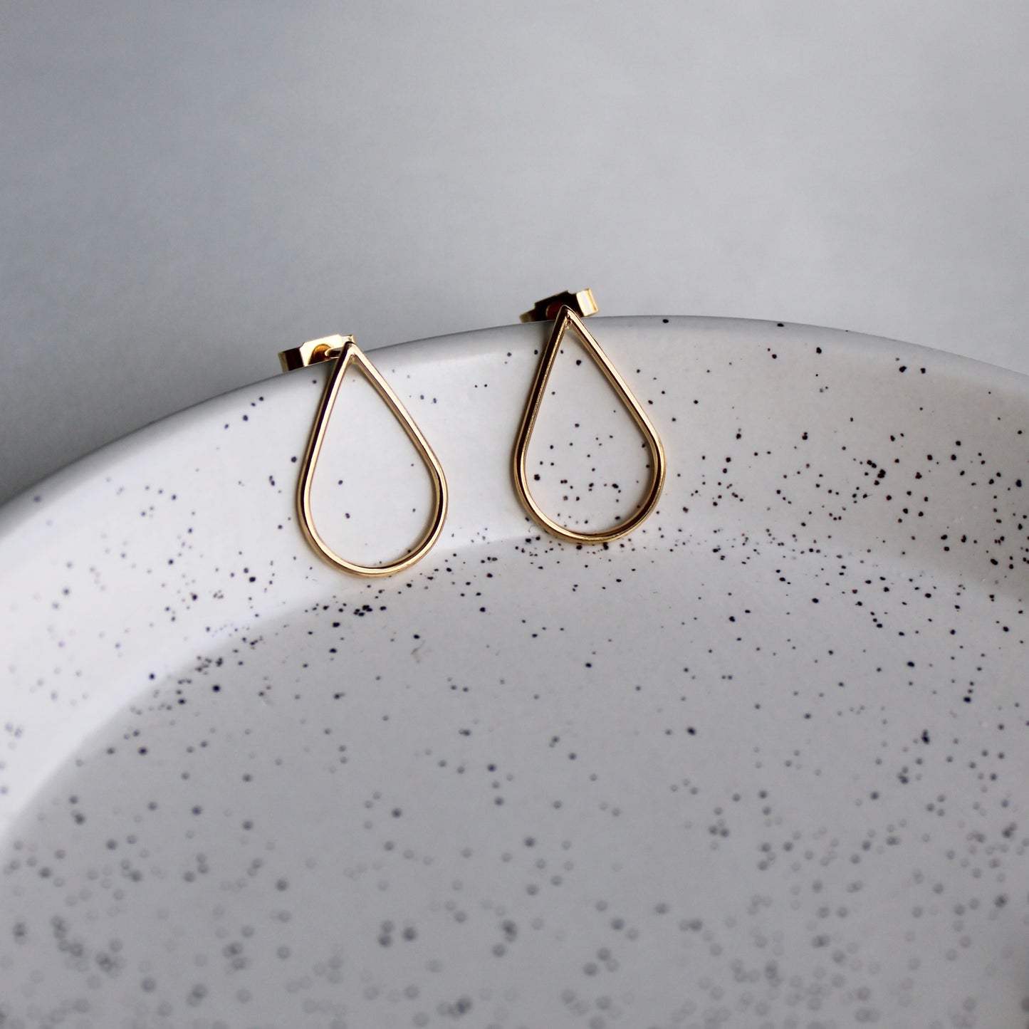 Teardrop Studs - Gold Plate