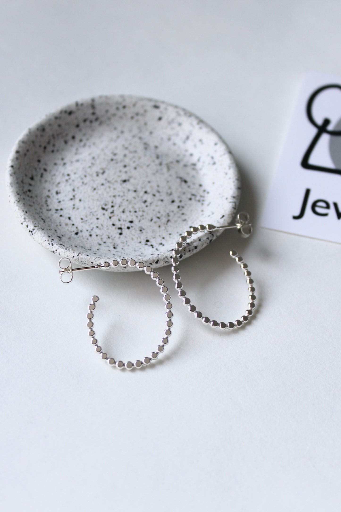 Dotty Pebble Hoop Earrings