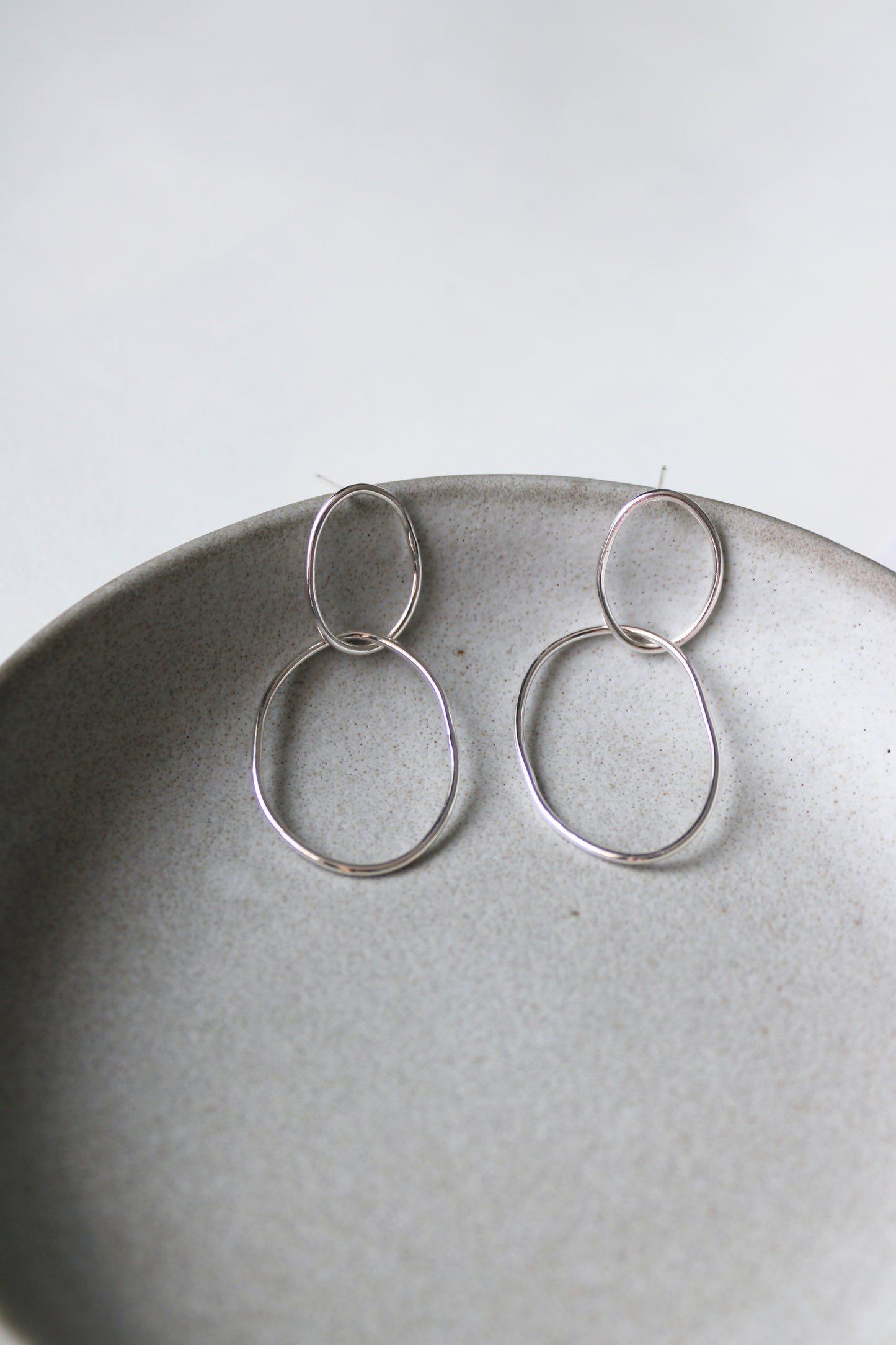 Double Pebble Earrings Large