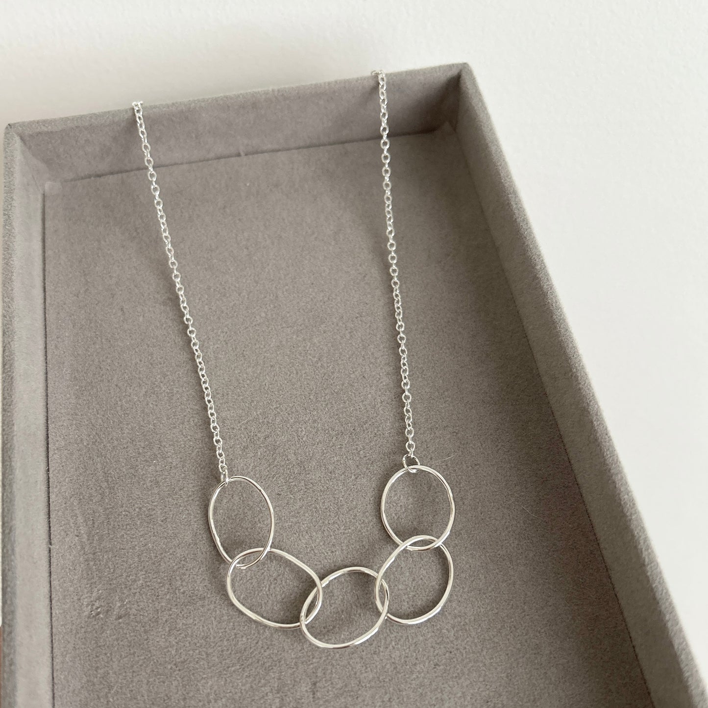 5 Link Pebble Necklace