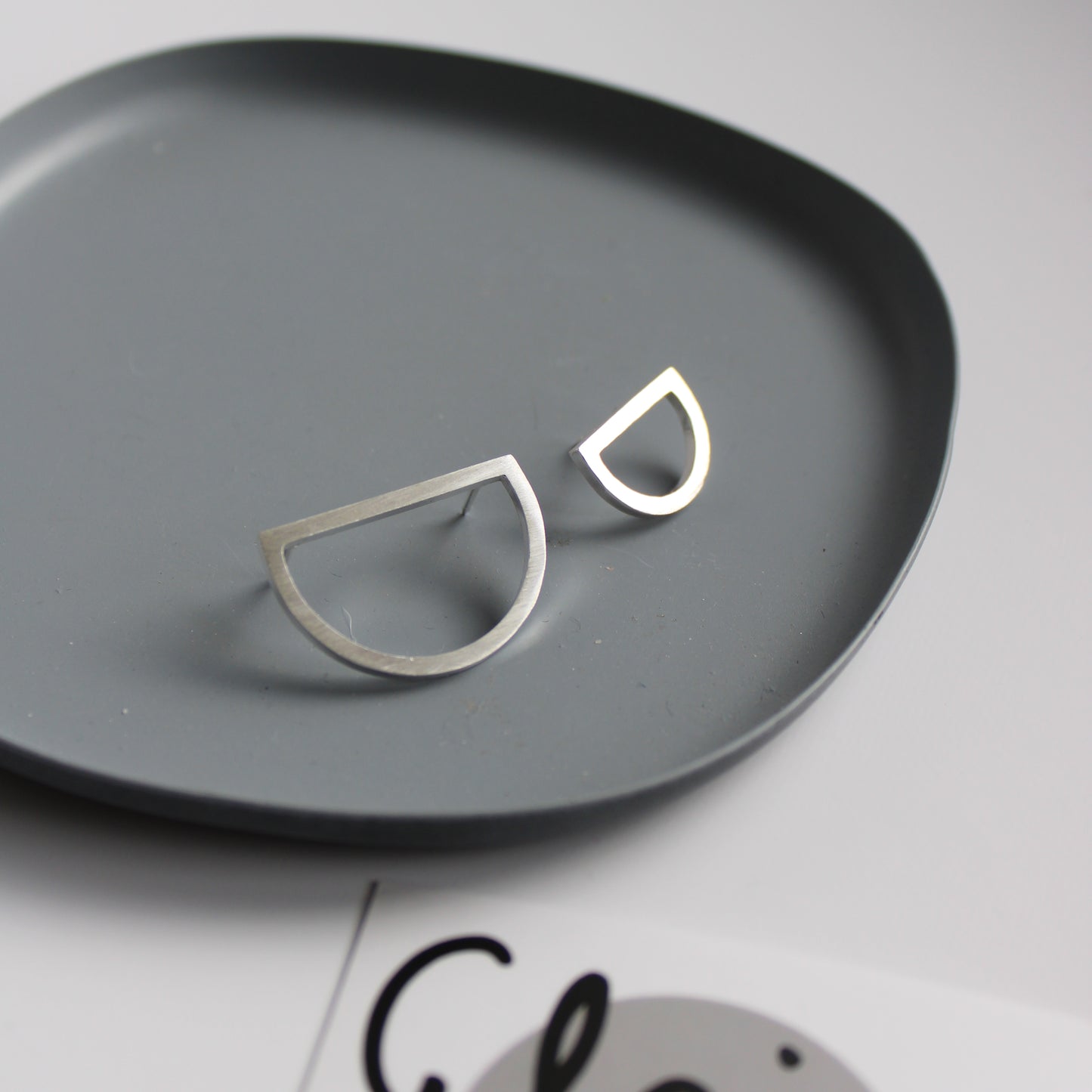 arc brooch duo set silver