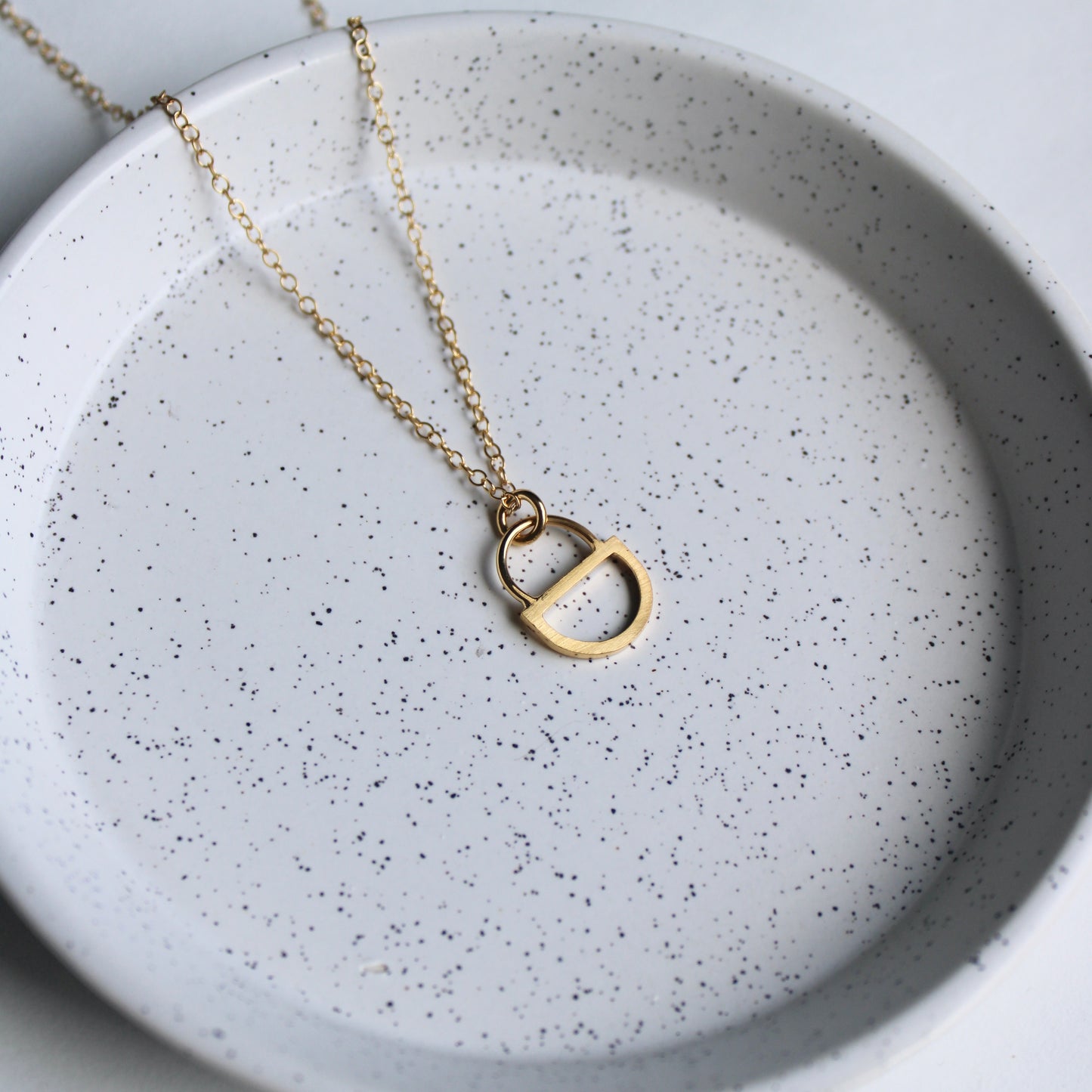 arc double necklace gold