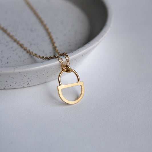 arc double pendant gold vermeil