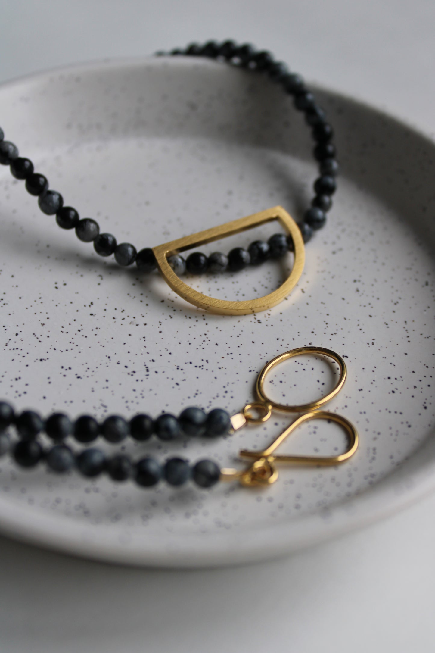black bead necklace