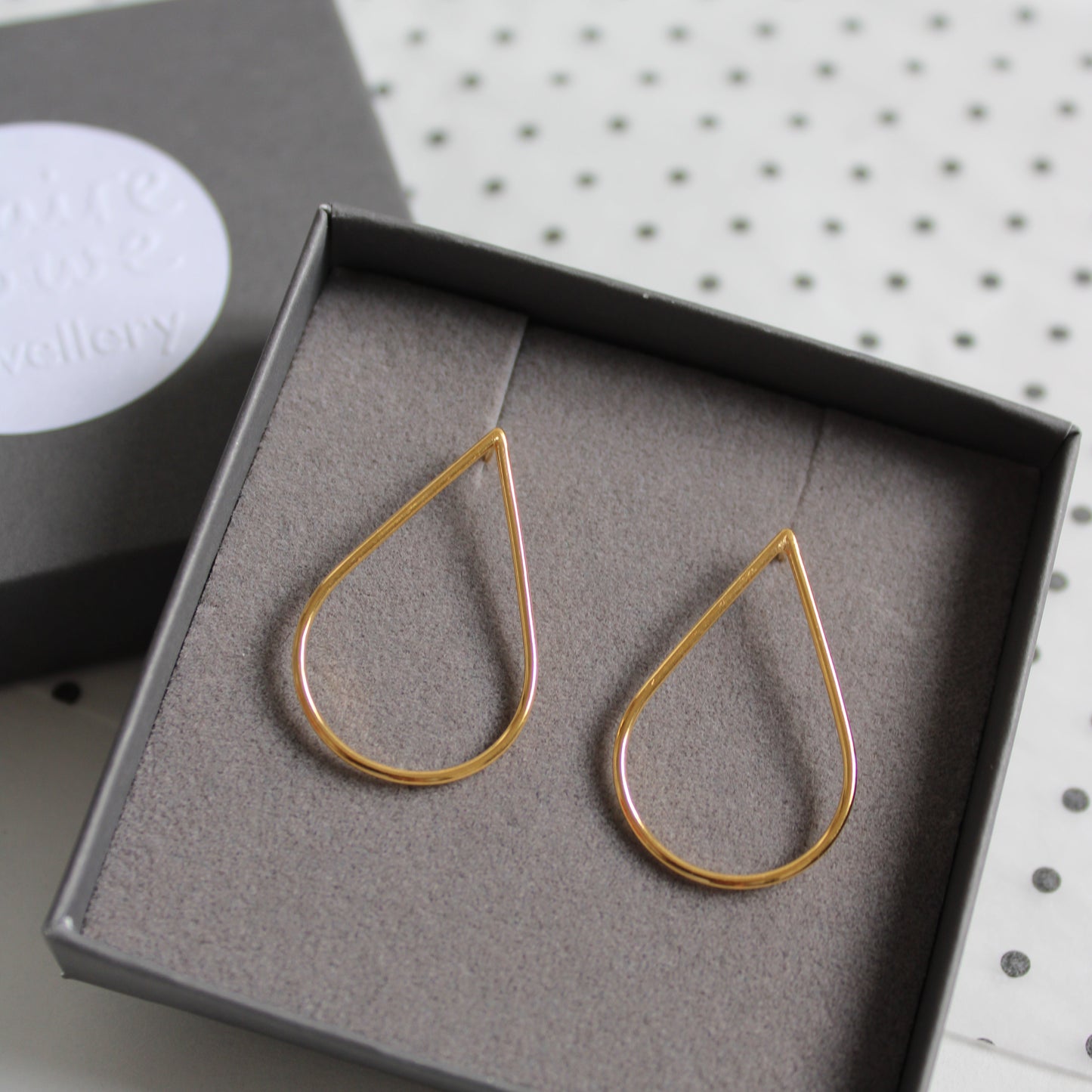 large teardrop earrings gold