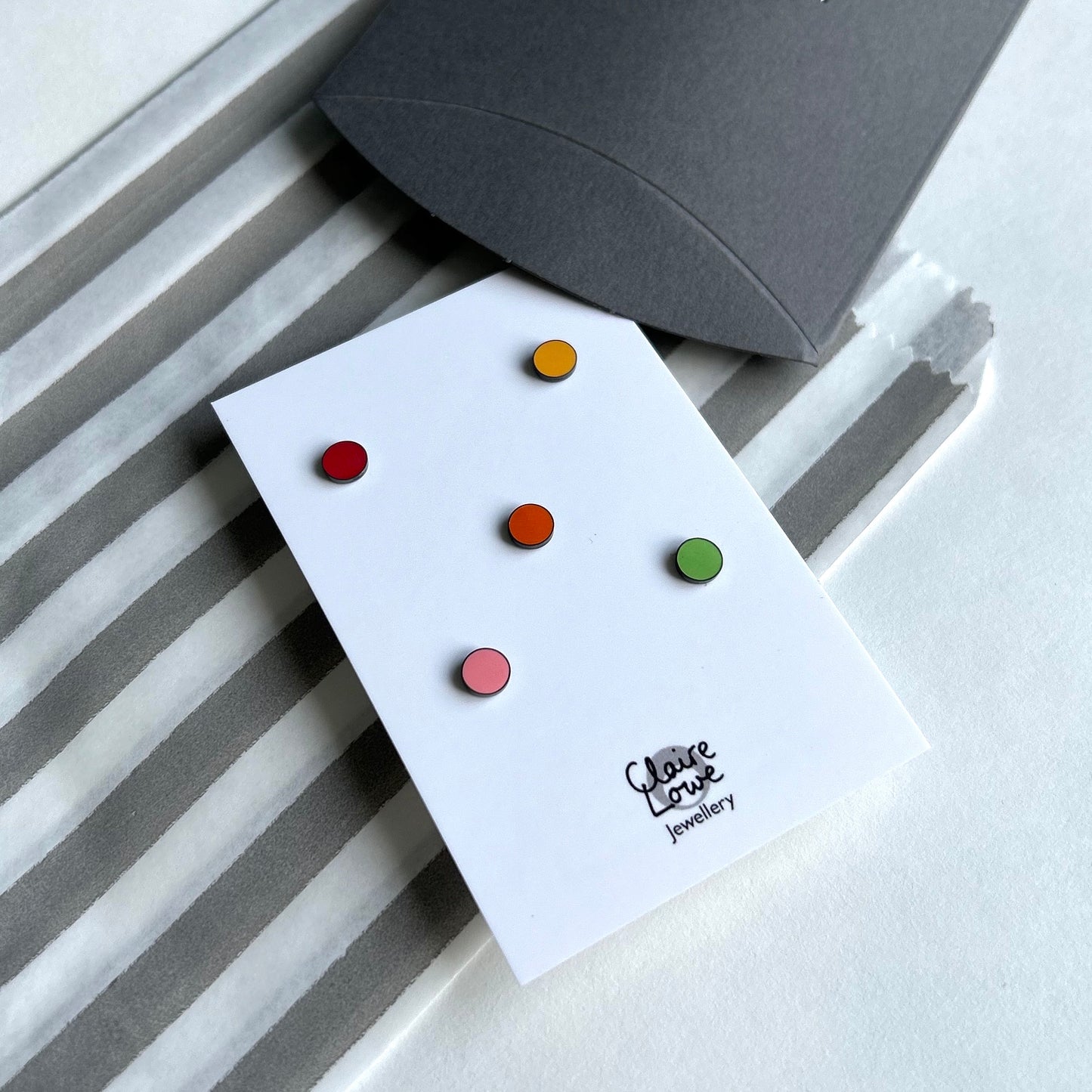 rainbow mismatch stud set