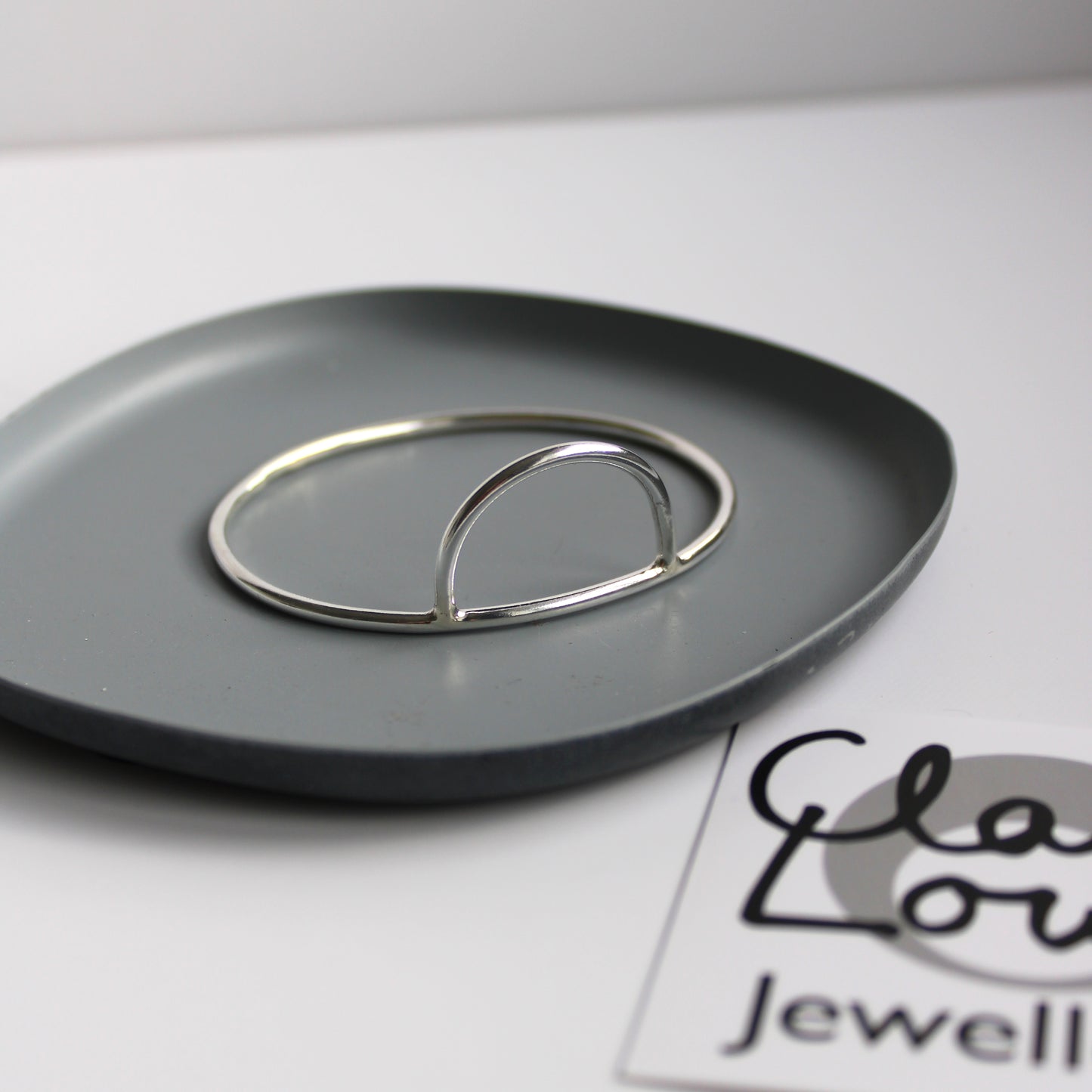 silver arc bangle