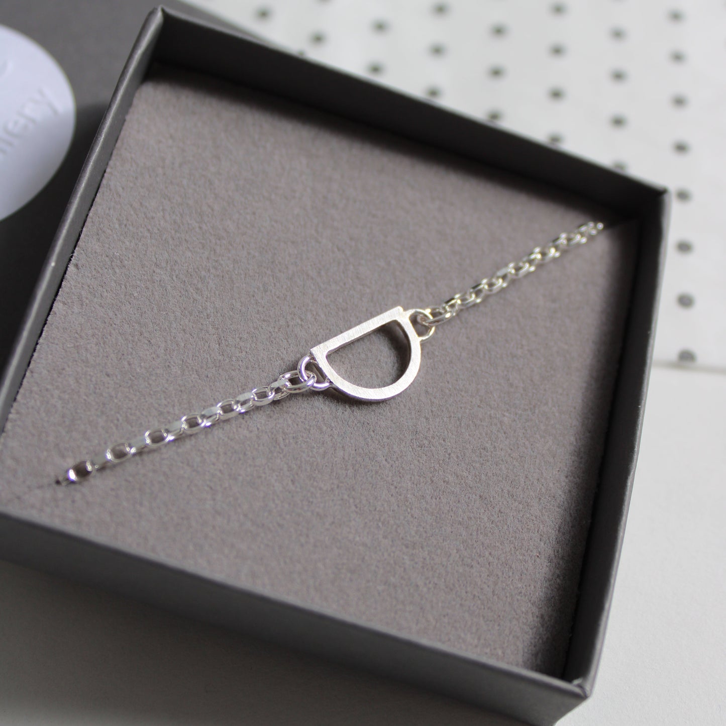 silver arc bracelet
