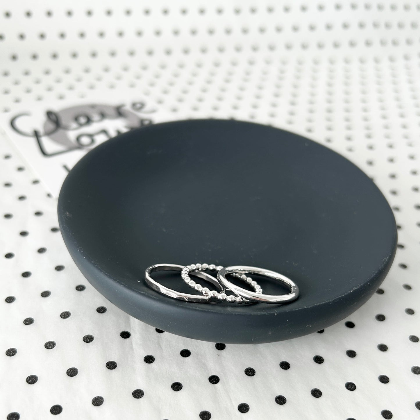 silver stacking rings set