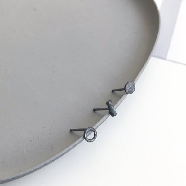 trio stud set oxi silver