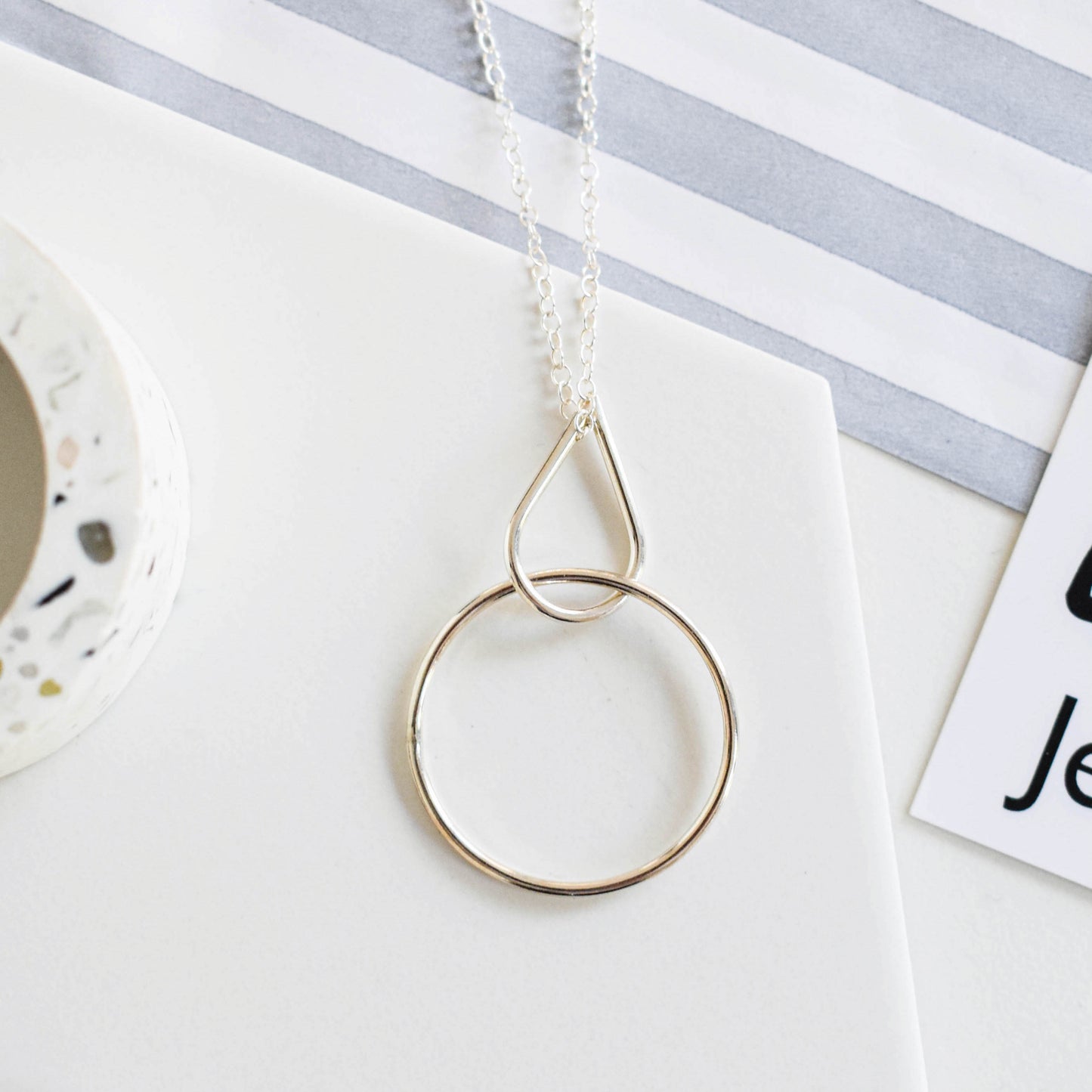 Teardrop and Circle Pendant