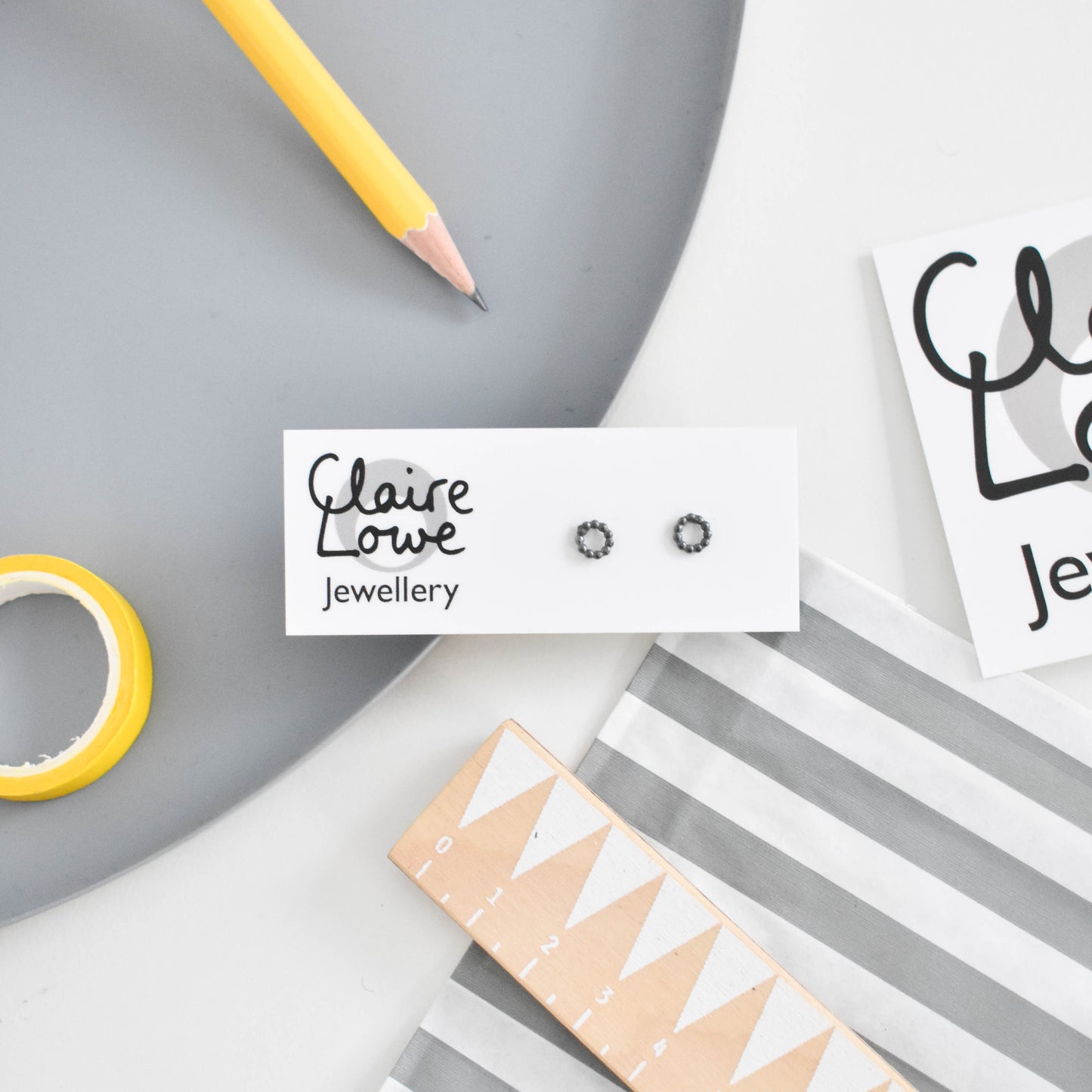 oxi dotty earrings-clairelowe