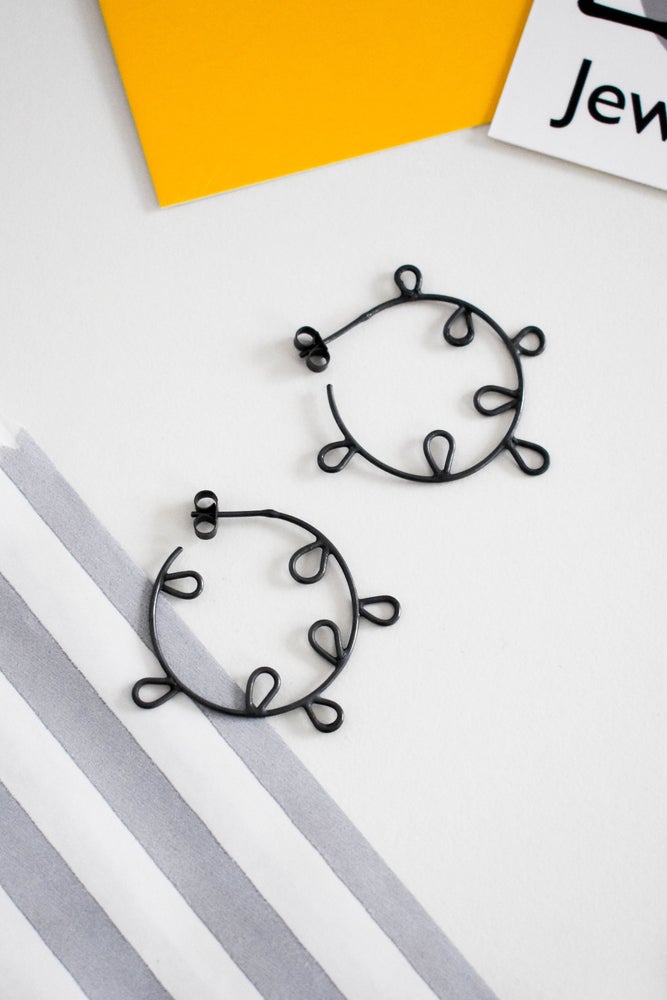 Leafy Hoop Earrings