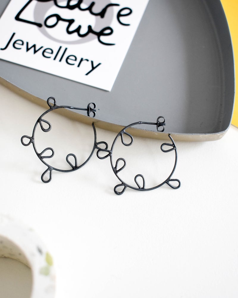 Leafy Hoop Earrings