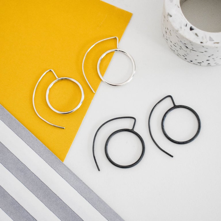 round flat circle earrings