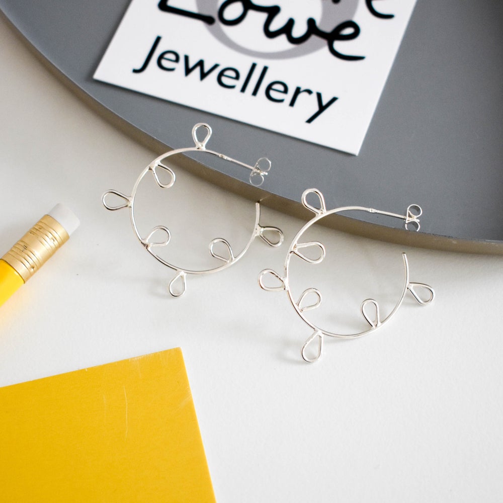 Leafy Hoop Earrings