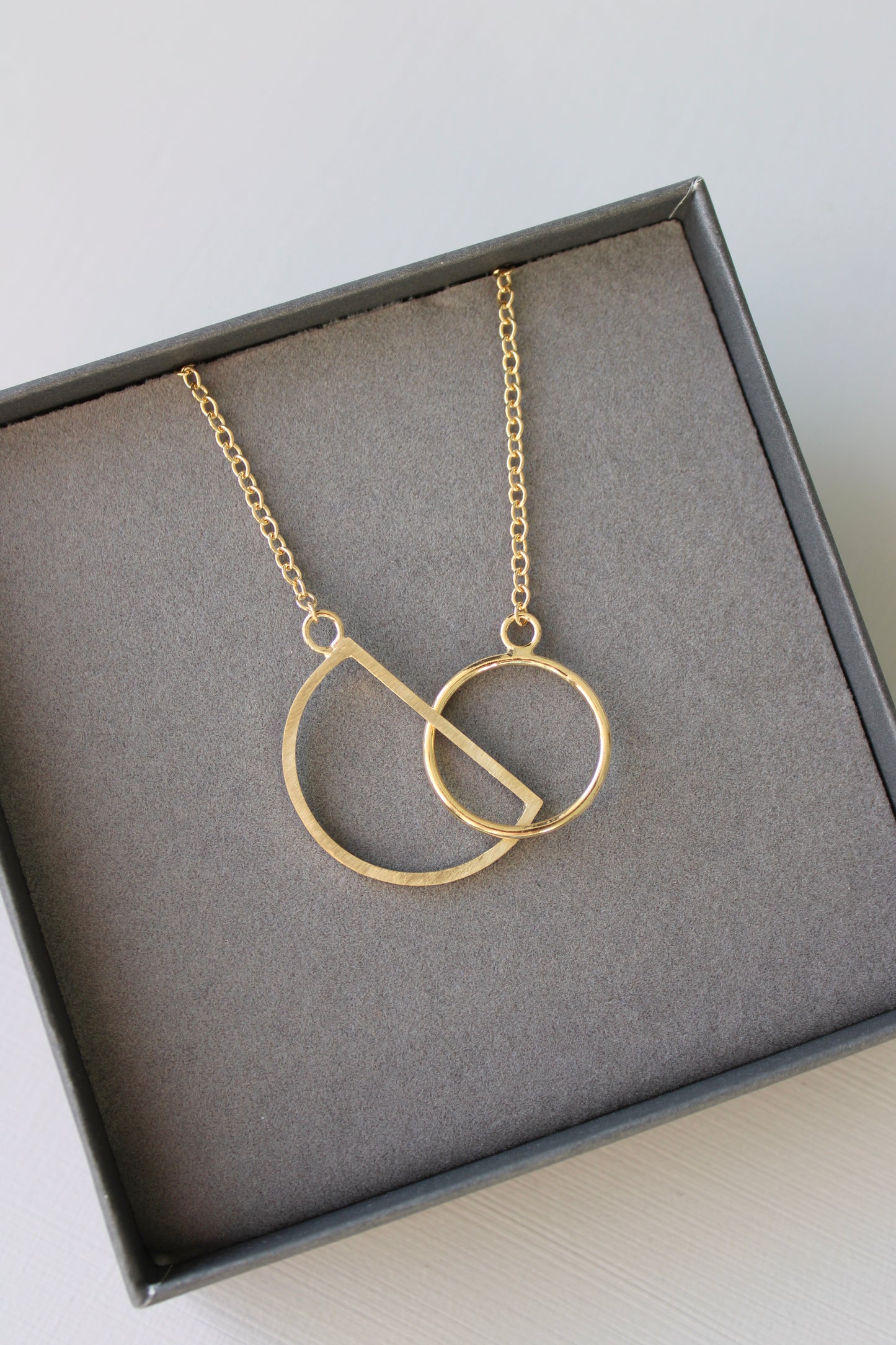 Arc & Circle Necklace