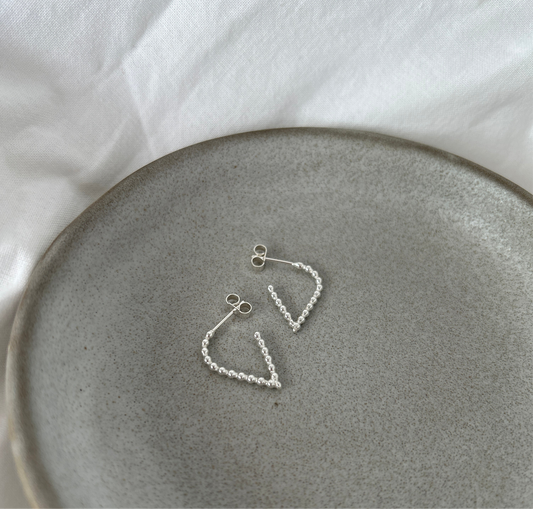 Small Dotty Teardrop Hoops