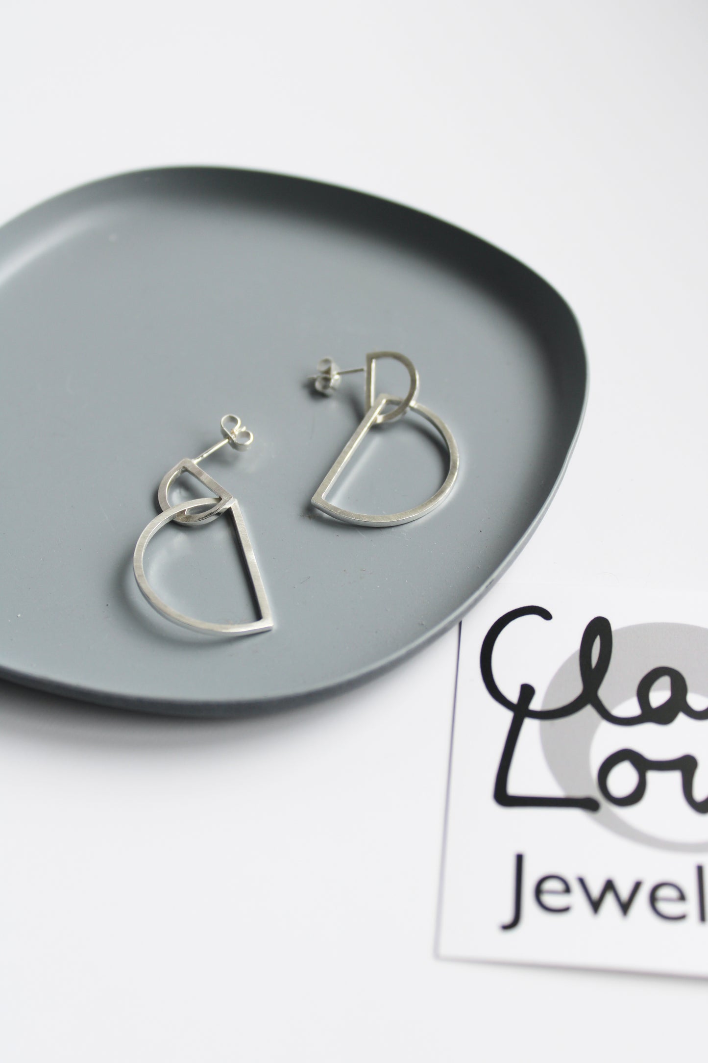 Double Arc Dangle Studs