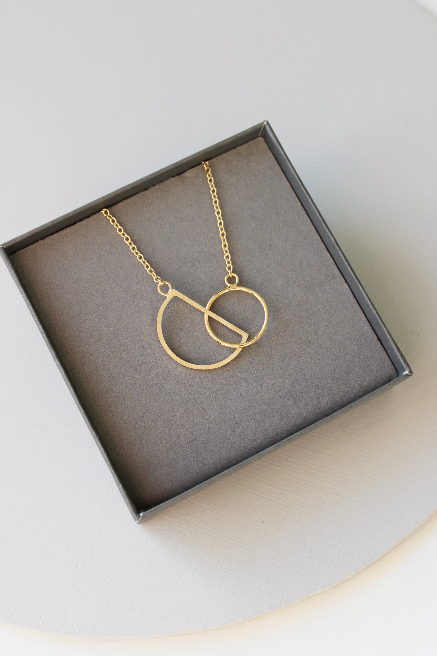 Arc & Circle Necklace
