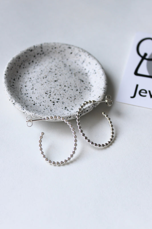 Dotty Pebble Hoop Earrings