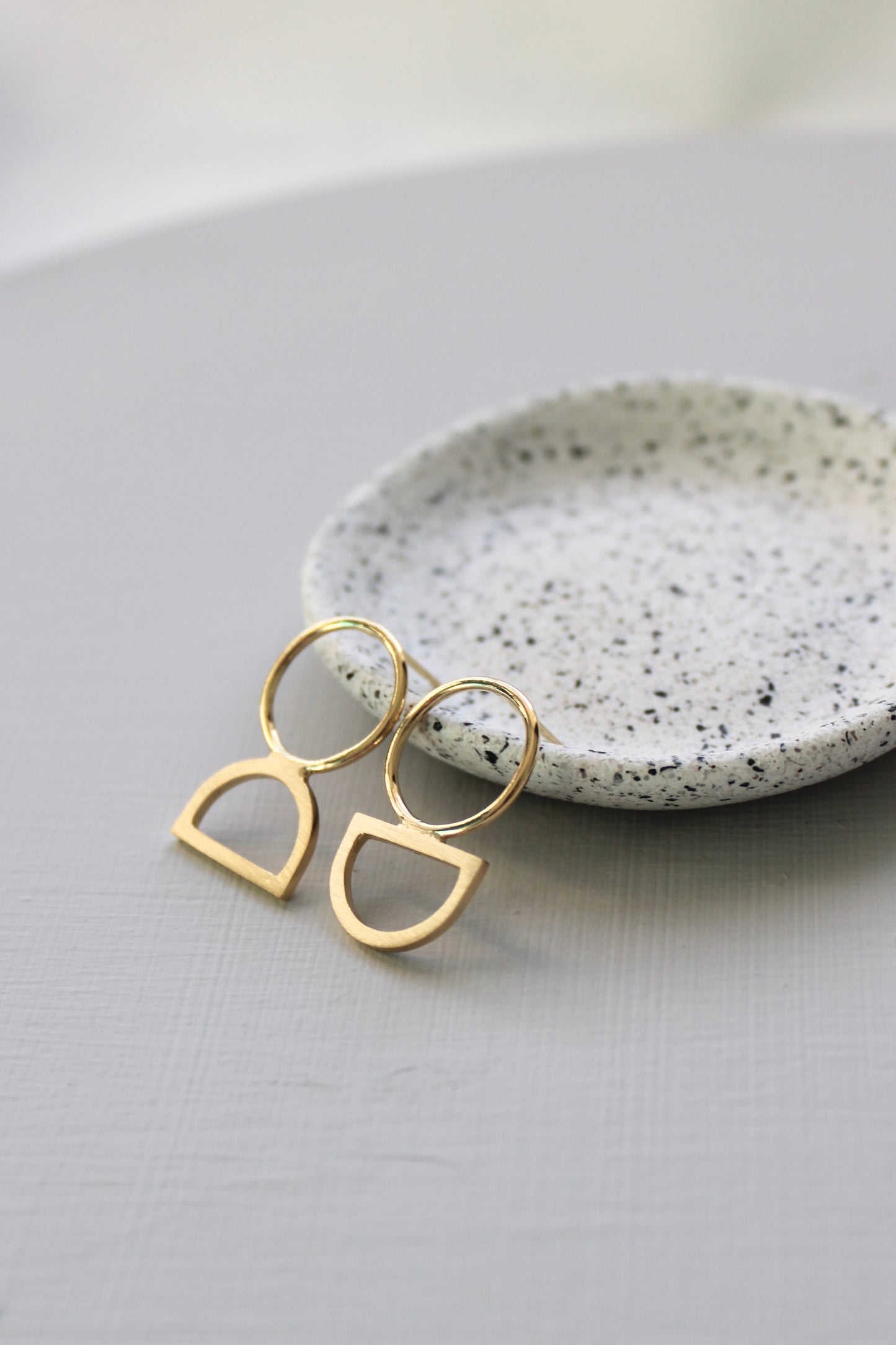 Arc/Circle Stud Earrings