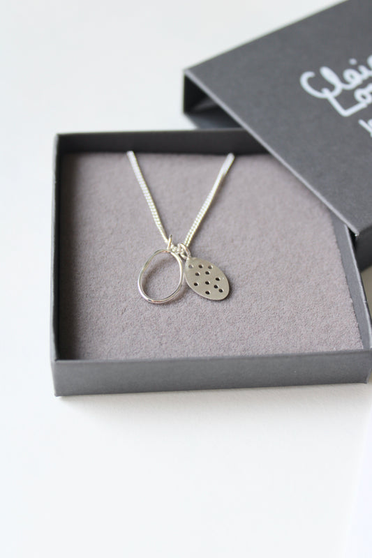Tiny Double Pebble Necklace