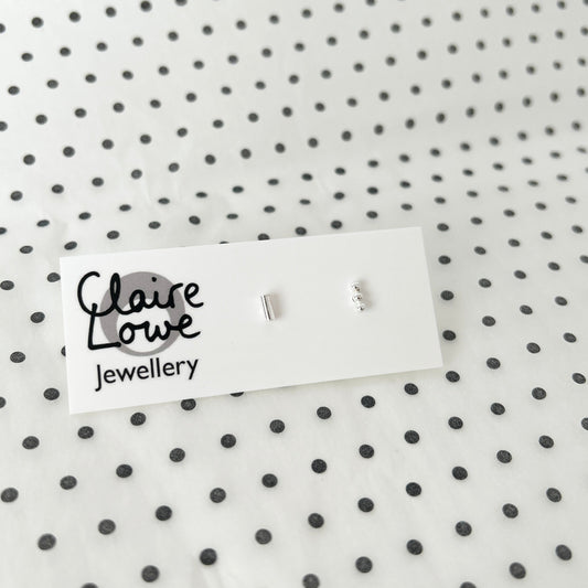 Odd Bar Stud Pair