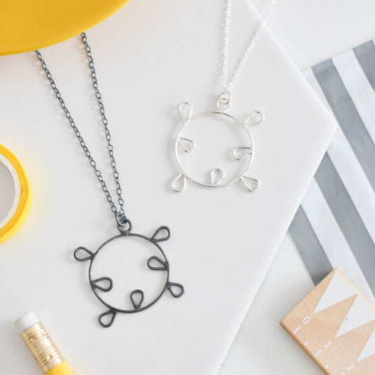 Silver Leafy Pendants