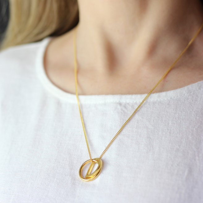 Arc/Circle Pendant - Gold