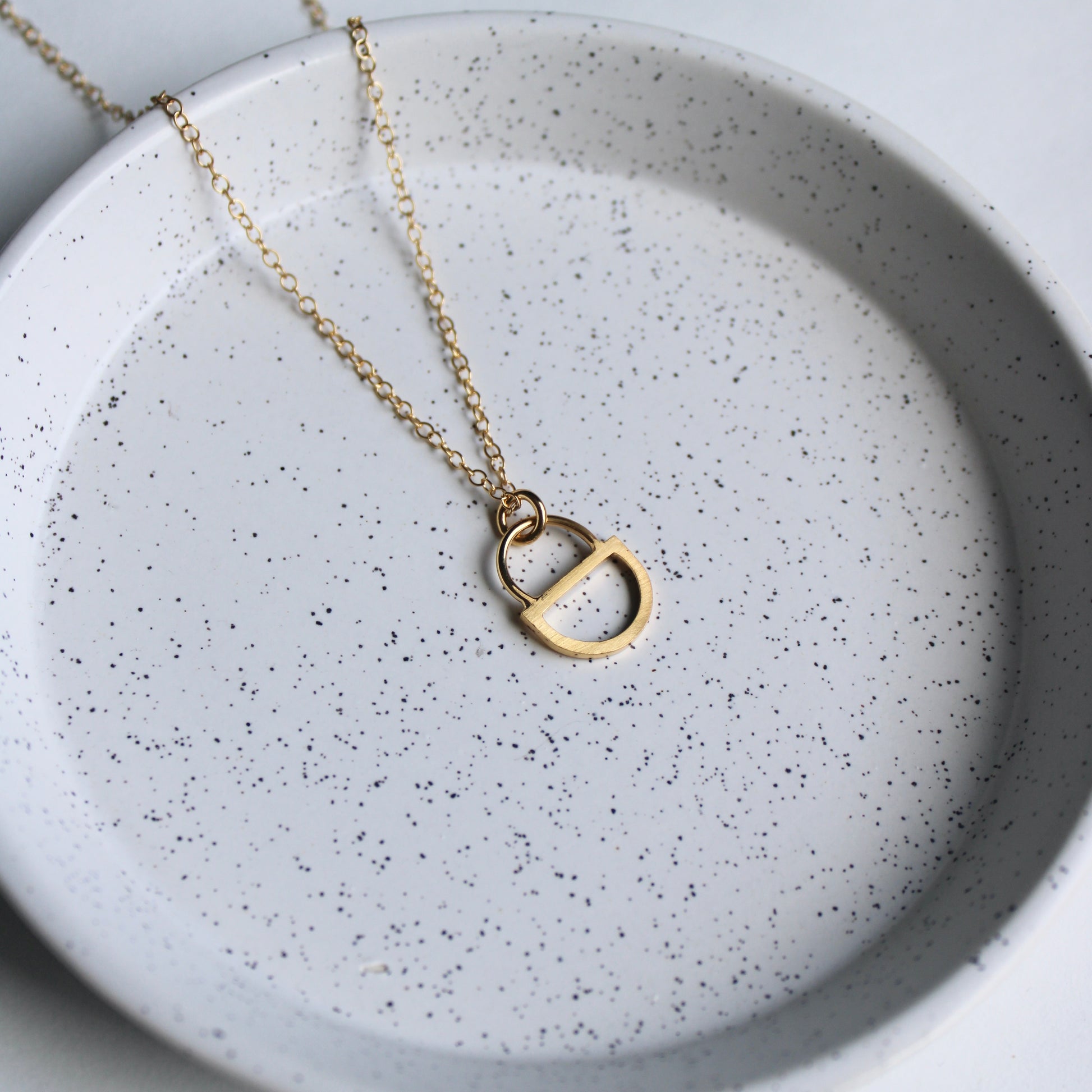 arc double necklace gold
