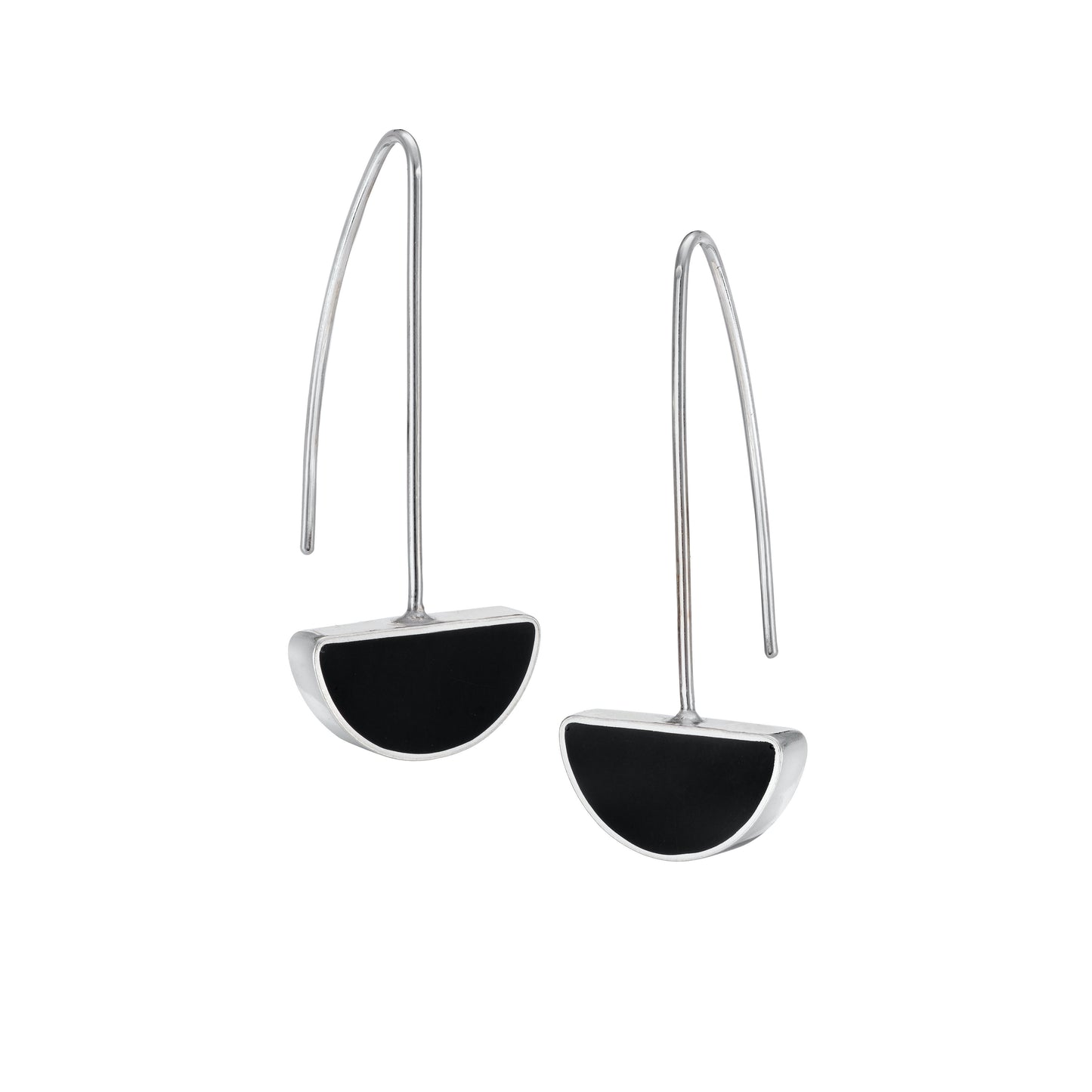 Arc Black Drop Earrings