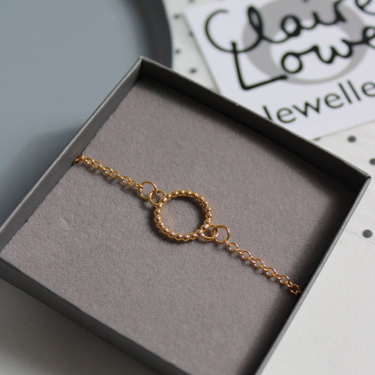 dotty gold bracelet