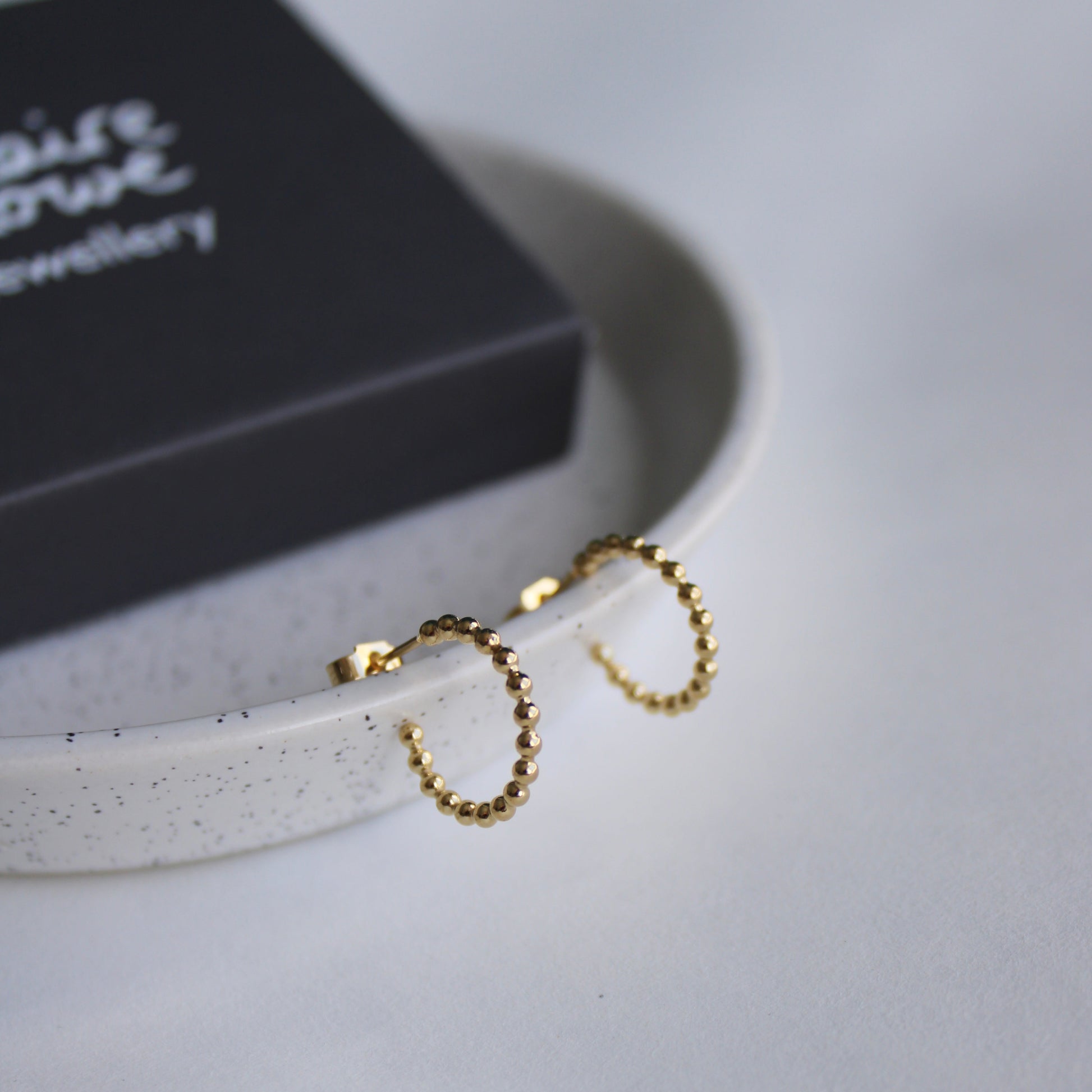dotty gold vermeil hoop earrings