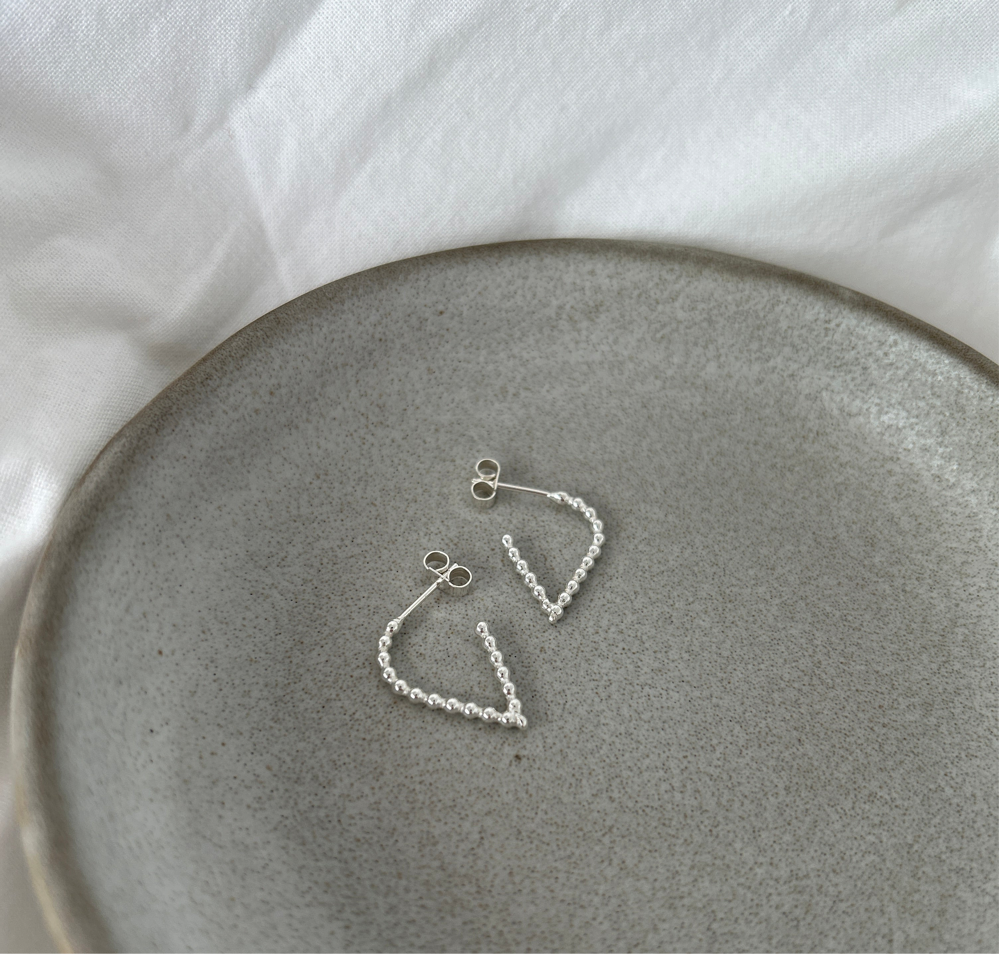 dotty teardrop hoop earrings