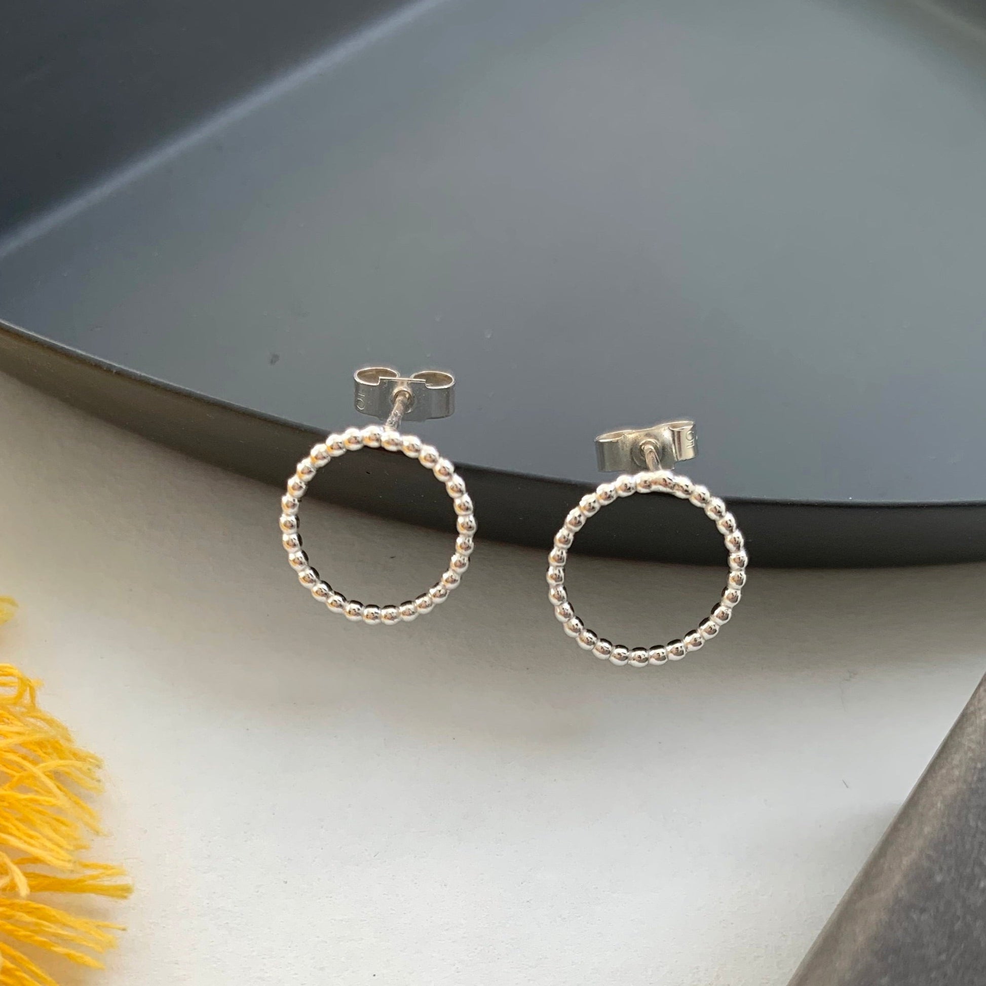 dotty silver circle studs