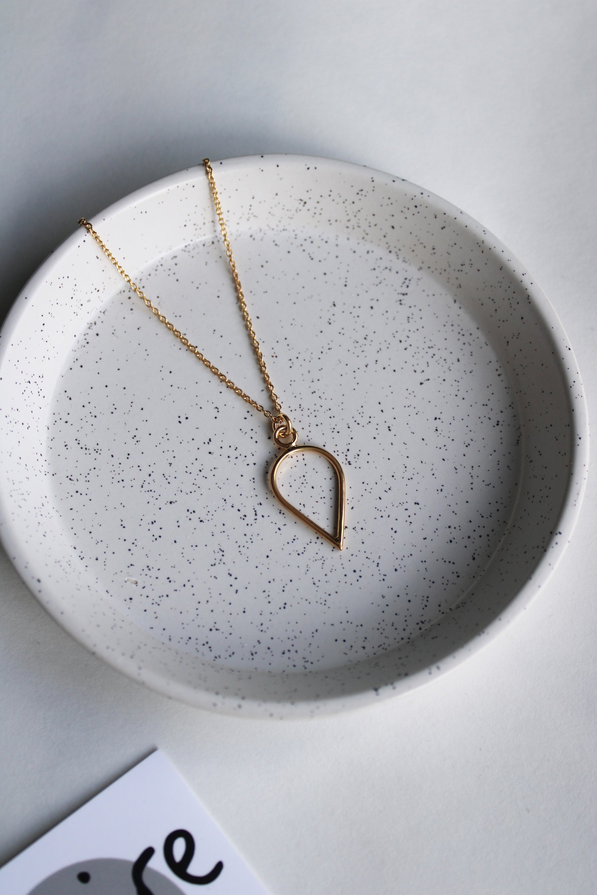 gold vermeil teardrop pendant