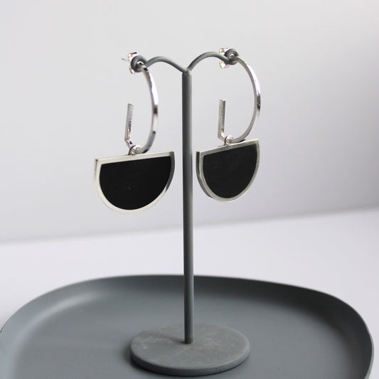 large black arc hoops
