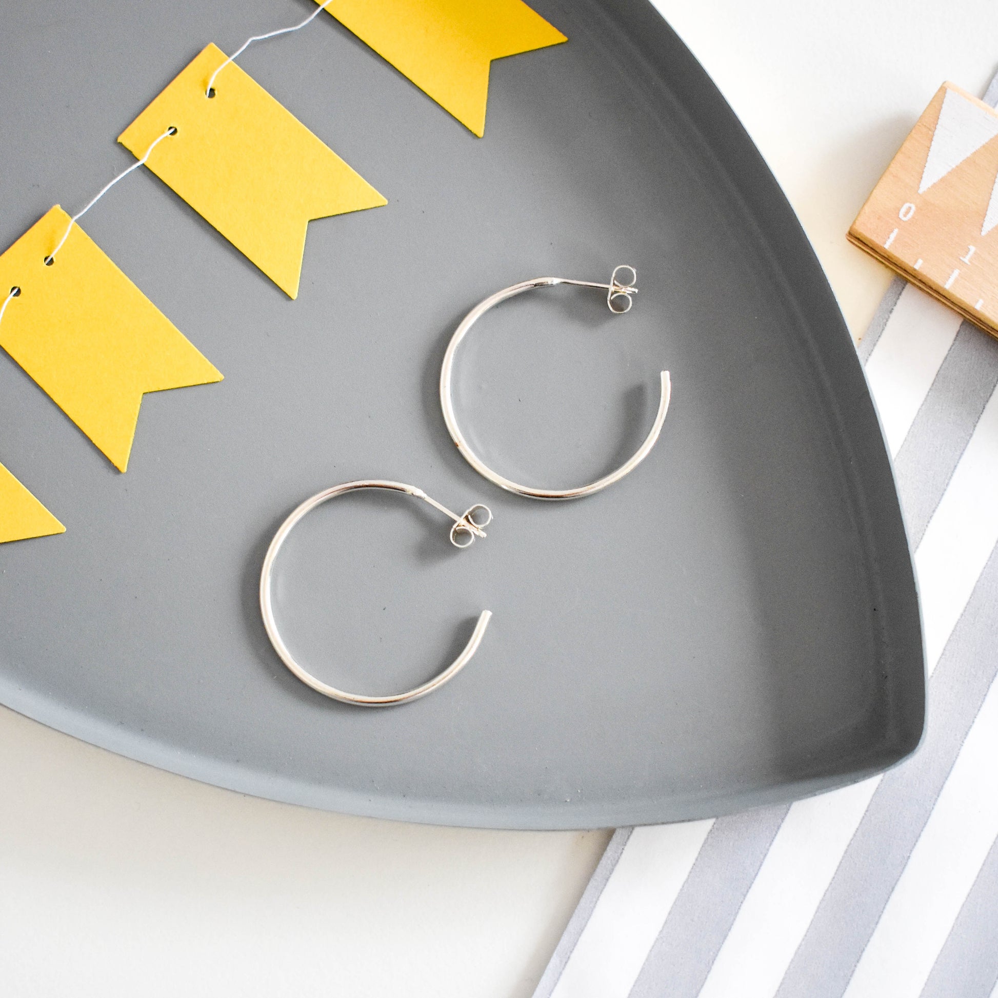 large silver hoop earrings