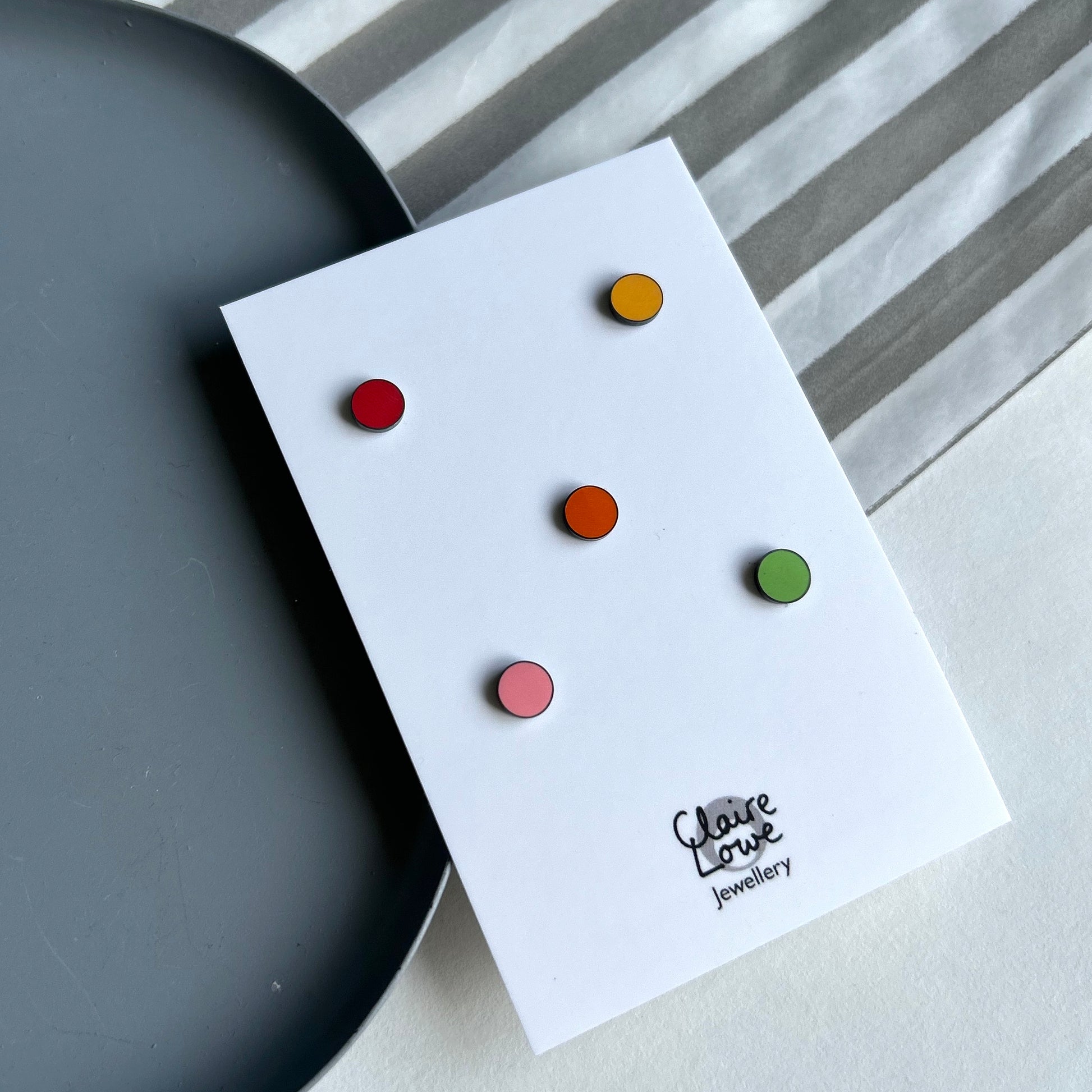 rainbow earring set