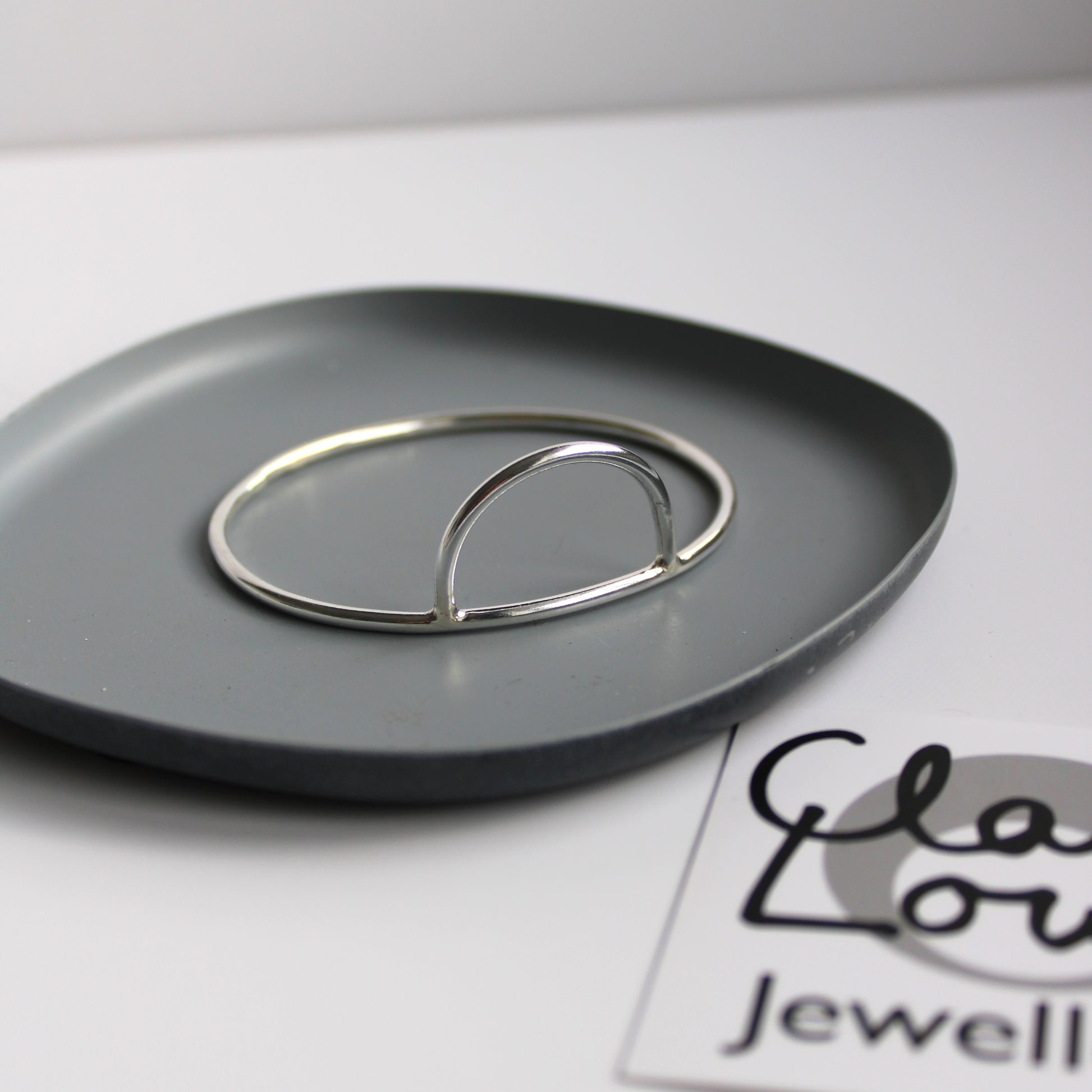 silver arc bangle