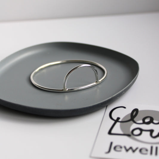silver arc bangle
