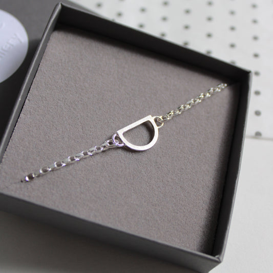 silver arc bracelet