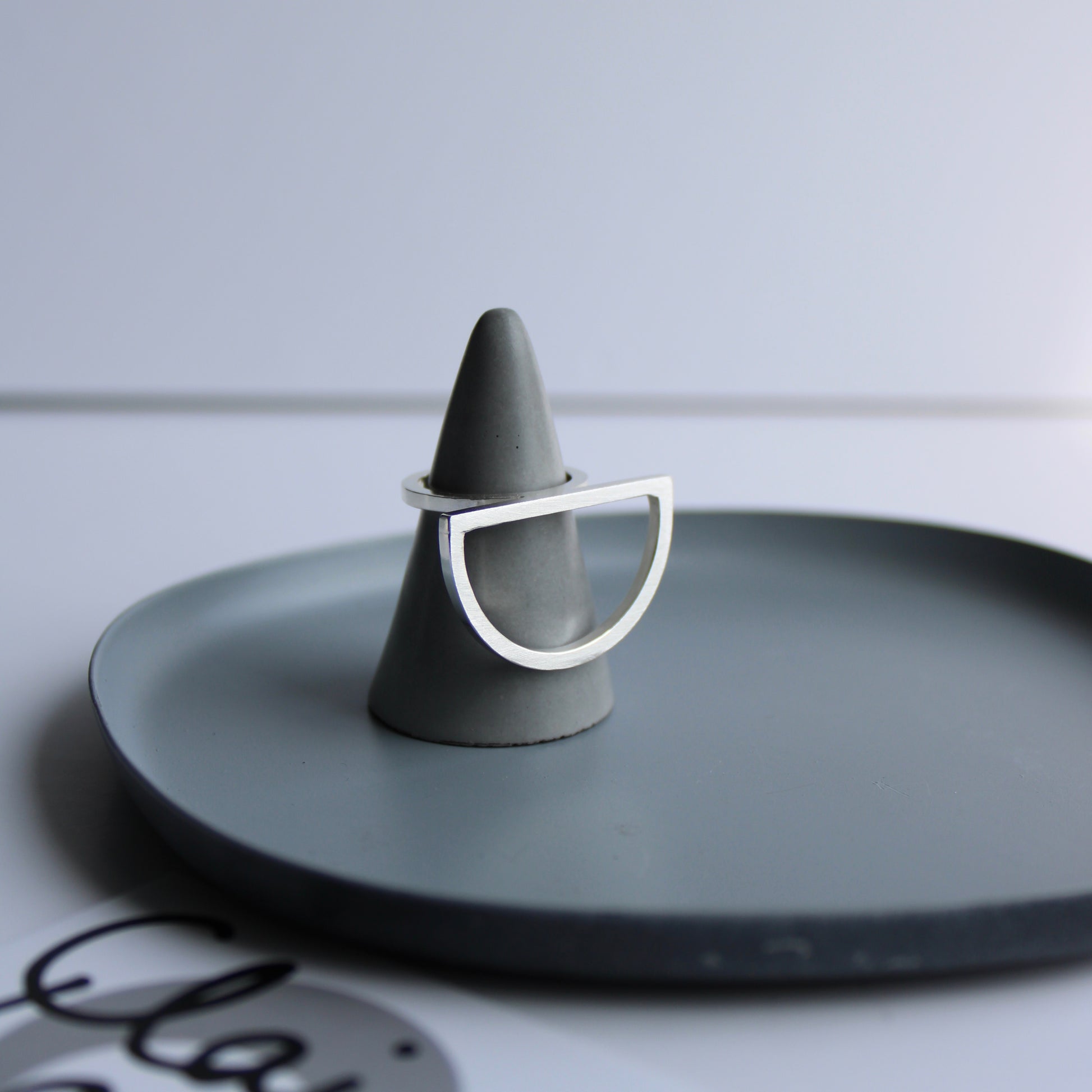 silver arc ring