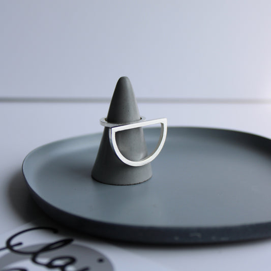 silver arc ring