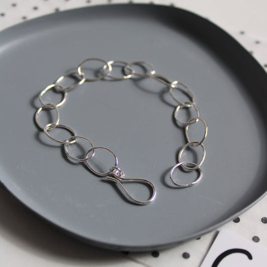 silver pebble bracelet