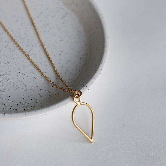 teardrop pendant gold vermeil
