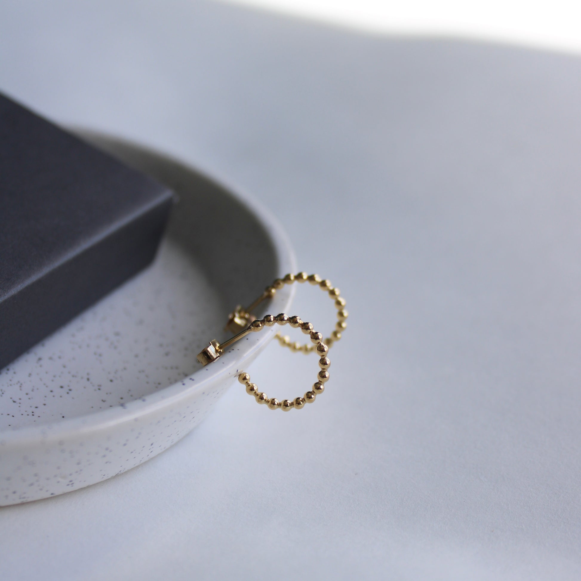 textured gold vermeil hoop earrings